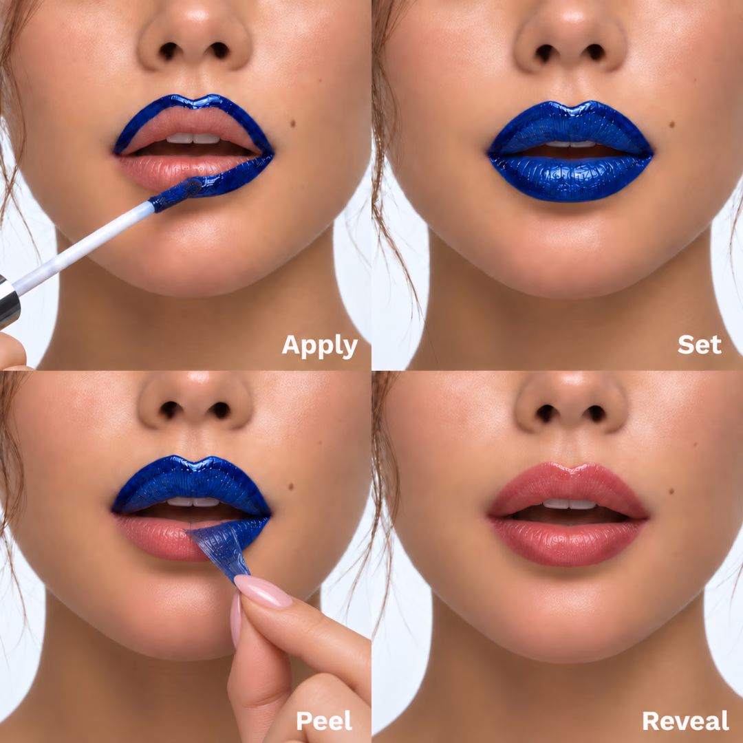Lip Stain Masque in use